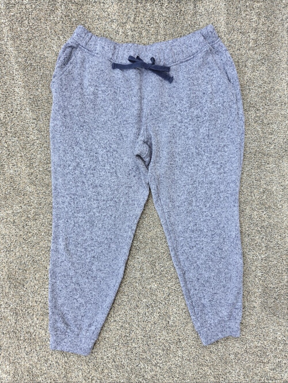 L.L. Bean Gray Lightweight Sweater Fleece Joggers Lounge Pants Women's Size L
